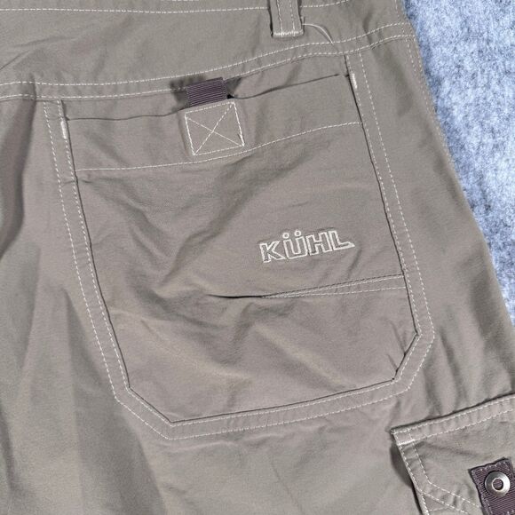 Kuhl Shorts Mens Size 34 Beige Cargo Pockets Outdoor Trail Hike - Picture 9 of 13